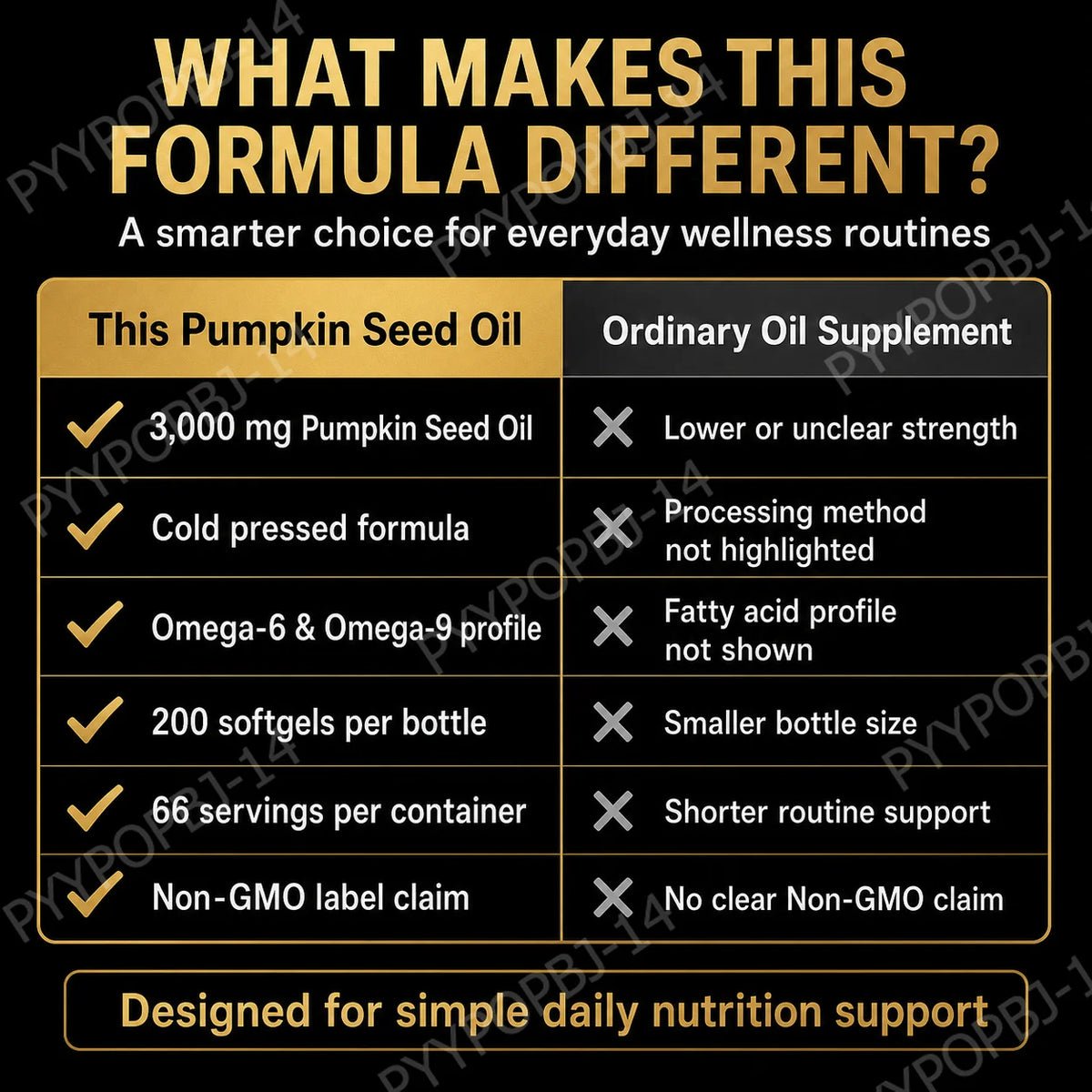 Pumpkin Seed Oil Capsules 3000mg Extract Body Essential Fatty Acids Cold Pressed Non-GMO Gluten Free 200 Count Supplement