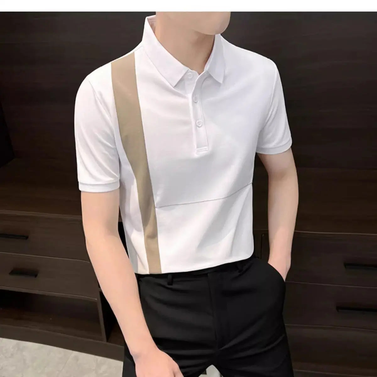 Summer Men's Clothing 2025 New Summer Top Cool and Stylish Ice Silk Trendy Brand Polo Shirt