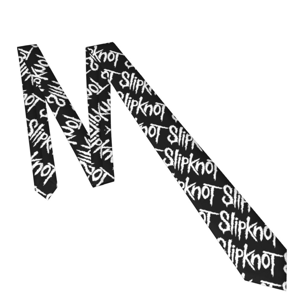 Slipknots Neckties Men's Customized Silk Heavy Metal Rock Music Gift Neck Tie for Office