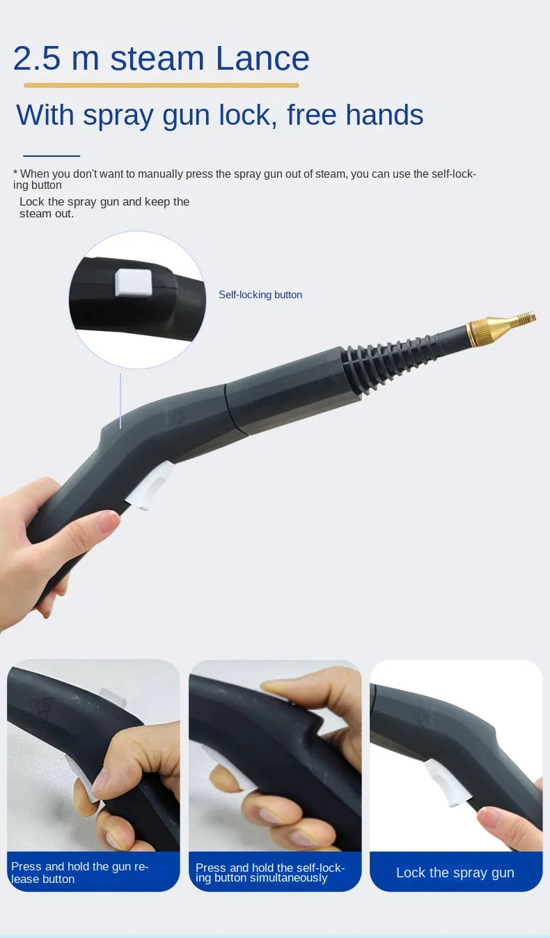 2600W Electric Steam Cleaner High Temperature And Pressure Sterilization Jet Washer Machine for Home Hood Car Air Conditioner