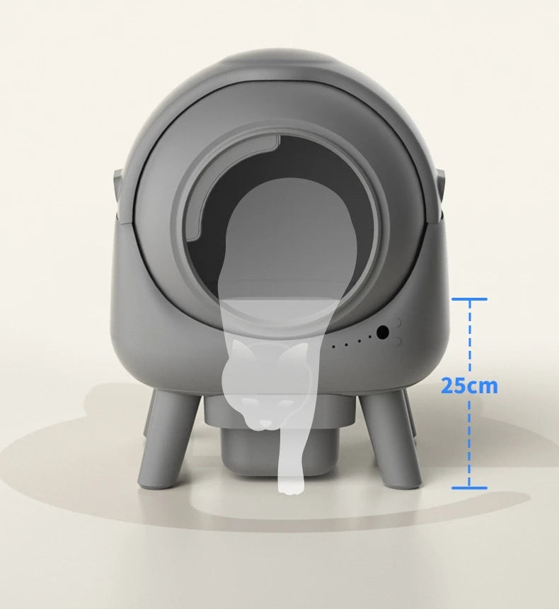 Self-cleaning Cat Litter Box Large Spaces Roller Intelligent Automatic Cat Toilet Sandbox Household Waste and Cleaning