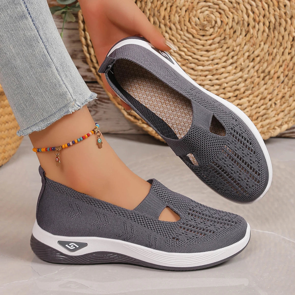 women's summer shoes - casual sneaker, simple, Lightweight, breathable, one-foot pedal women shoes sale shoes with free shipping