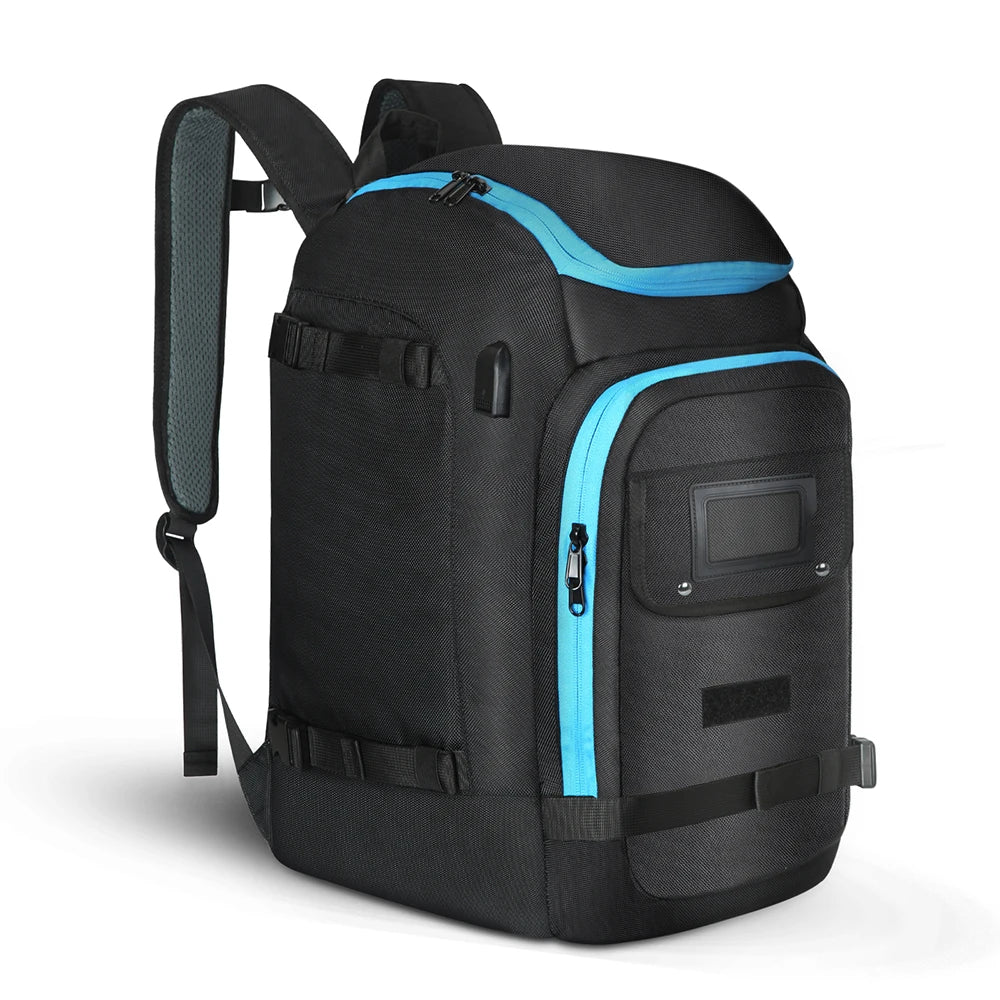Ski Boot Backpack for Ski Travel, Wet Dry Separation Keeps Boots and Gear Organized, Large Capacity Water-Resistant Storage