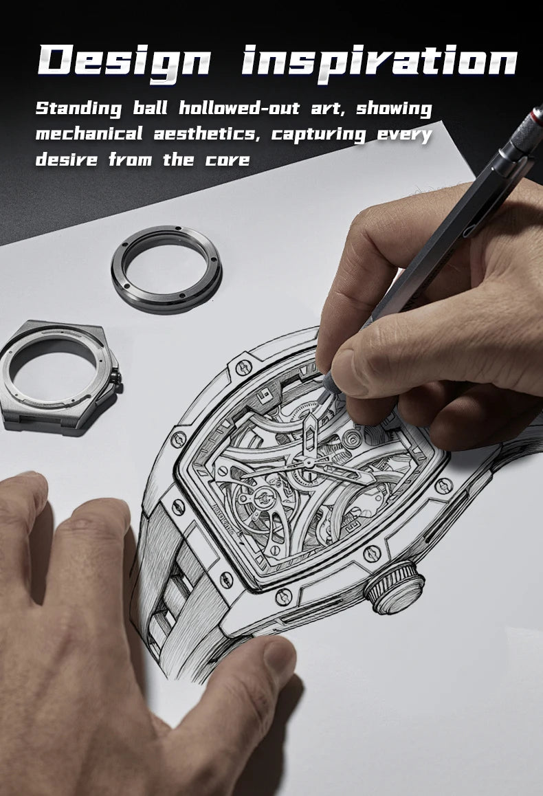 MEGIR Men Mechanical Watch Top Brand Luxury Automatic Watch Business Waterproof Luminous Watch for Men