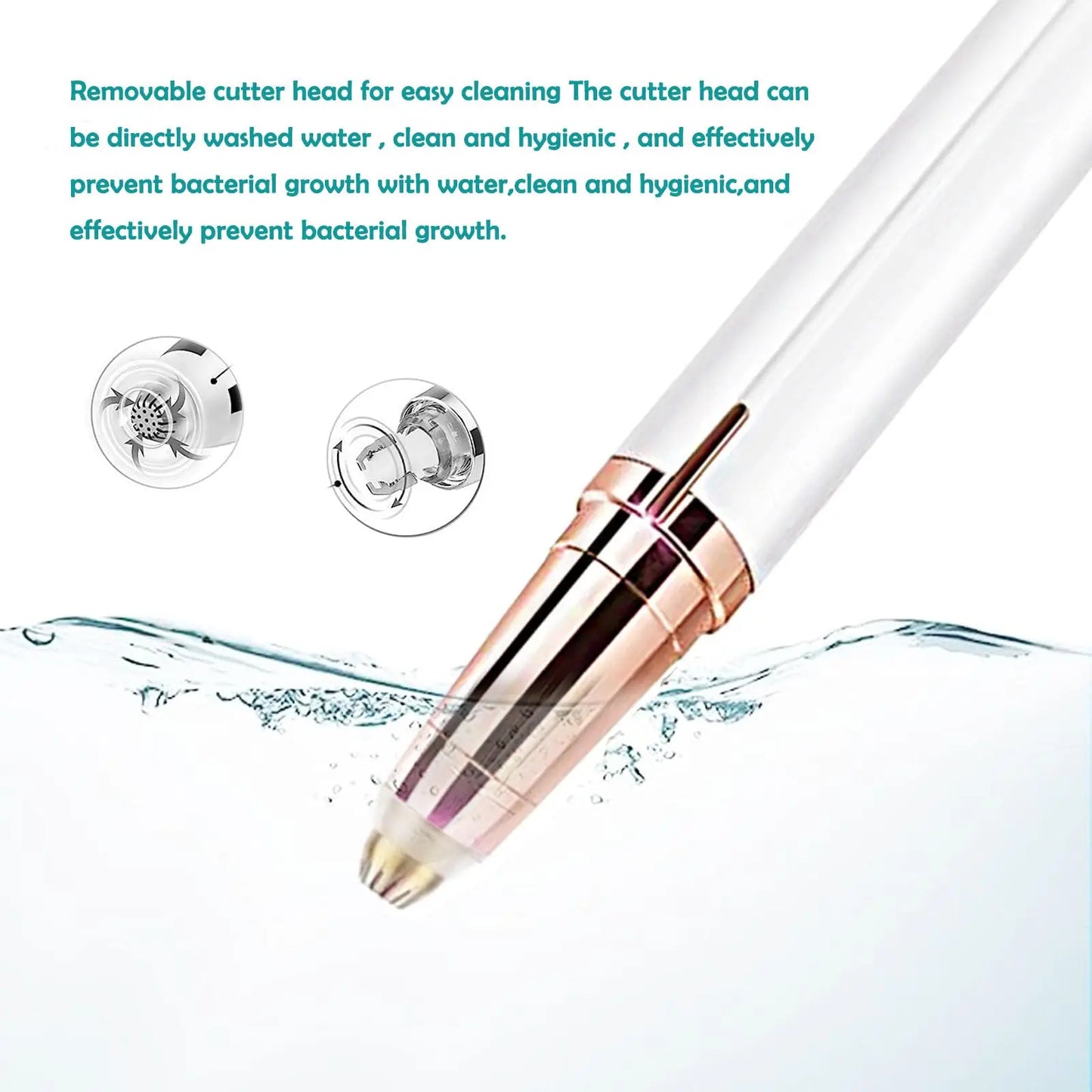 Portable Electric Eyebrow Trimmer Pen for Women, Painless Precision Eyebrow Shaver Razor blades for Face Hair Removal Tools