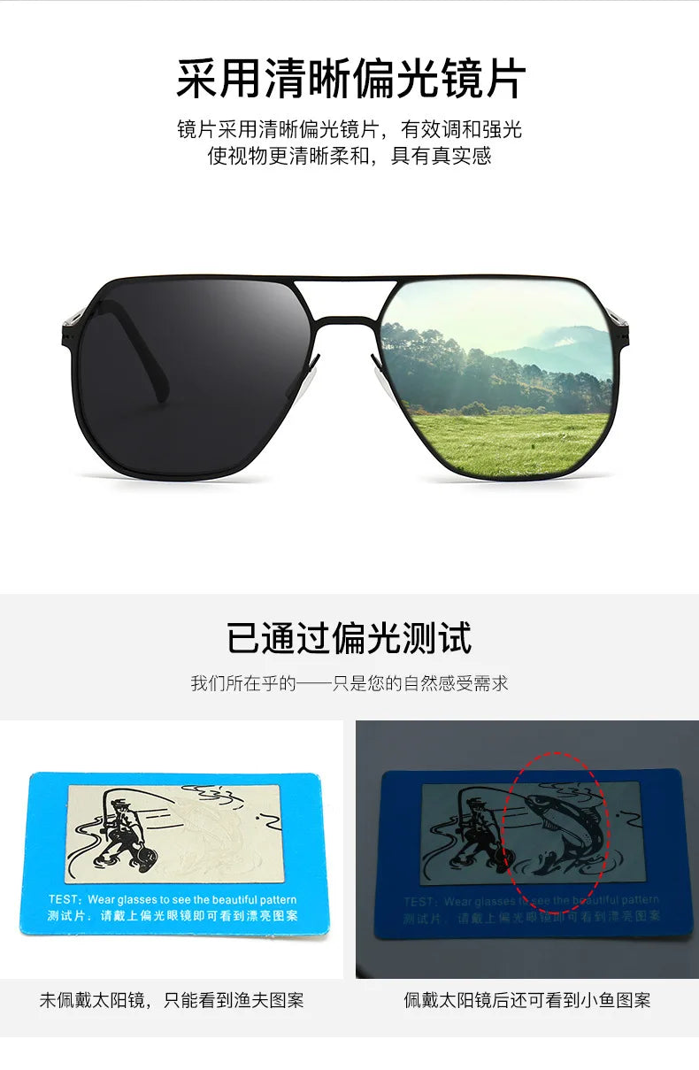 2026 New Men Polarized Sunglasses Special for Driving, UV Protection Trendy Photochromic Sun Glasses