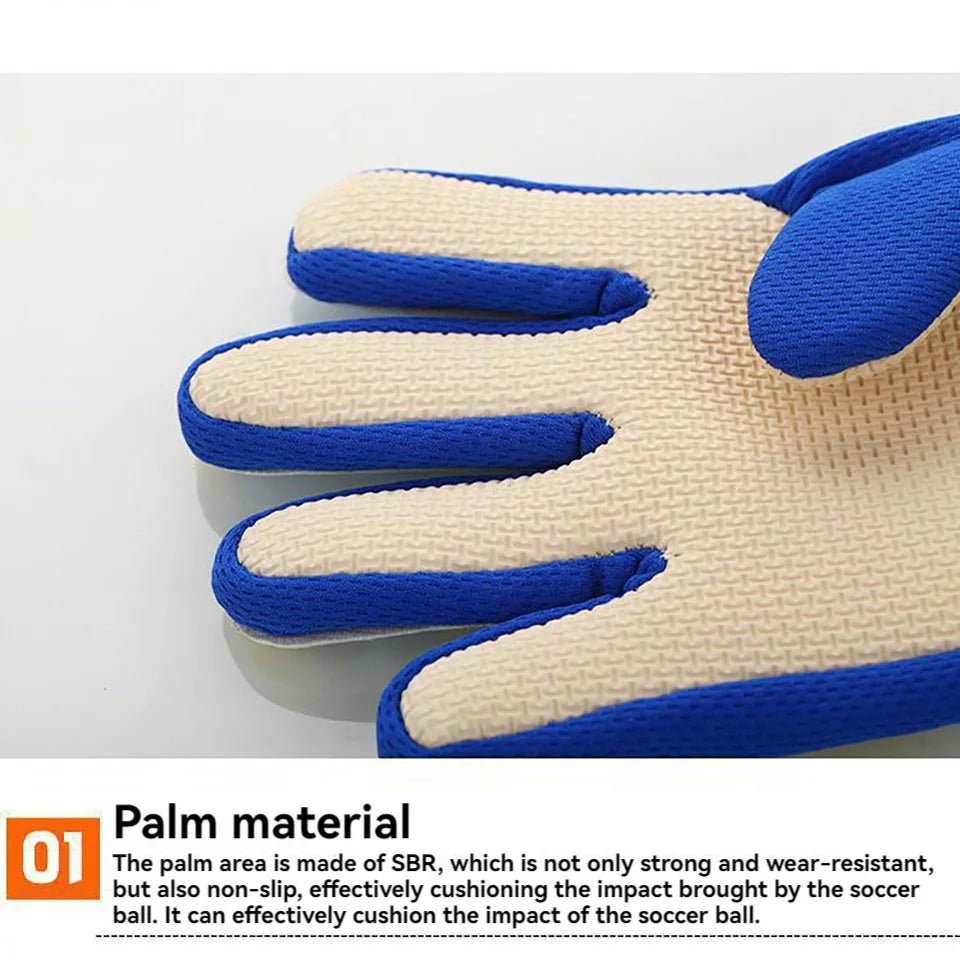 Loogdeel Football Goalkeeper Gloves Finger Protect Thickened Anti-slip Wear-resistant Adult Child Soccer Training Sports Gloves
