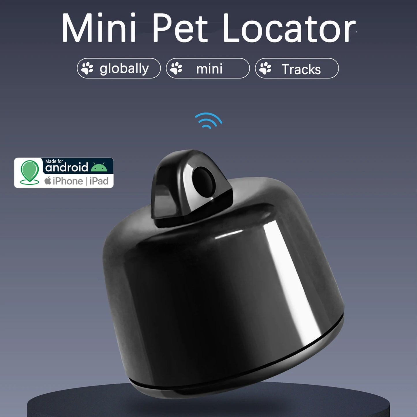 Pet Anti Loss Device 2.7g Mini GPS Tracker for Pets, Compatible with Android & iOS, Global Tracking for Cats/Dogs/Birds/Rabbits