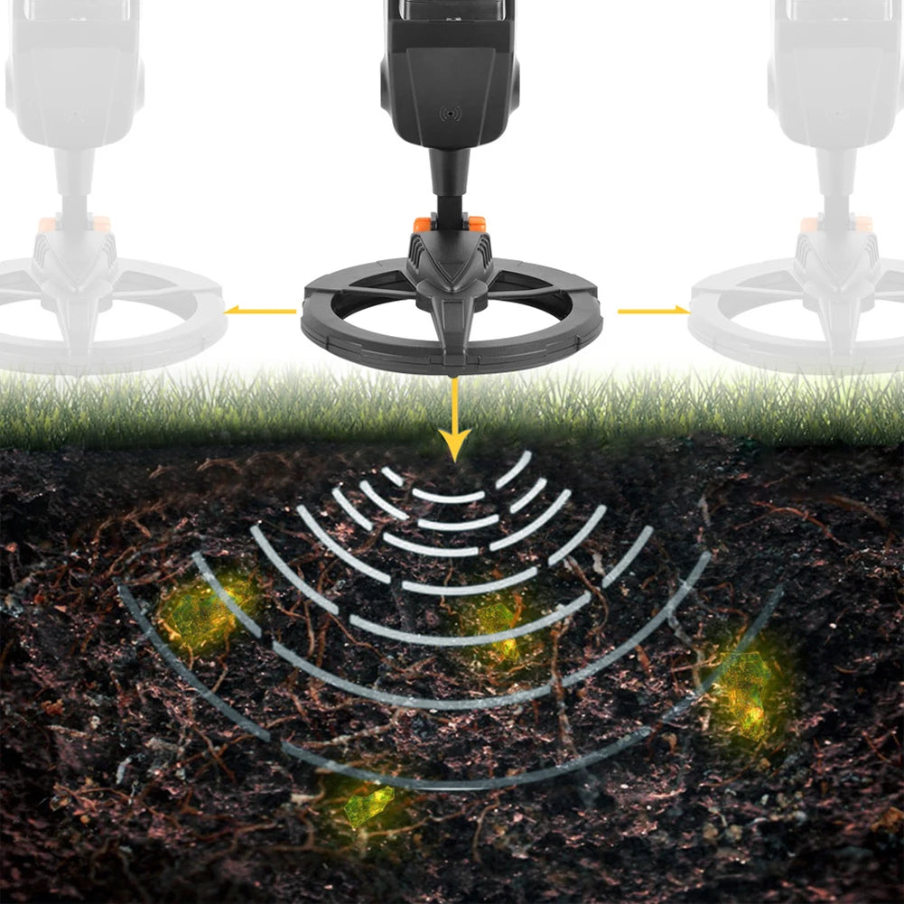 Metal Detector Gold Silver Detector Gold Search Treasure Getector Gold Finder 360 Degree Handheld Alarm Coil Metal Detect Tool