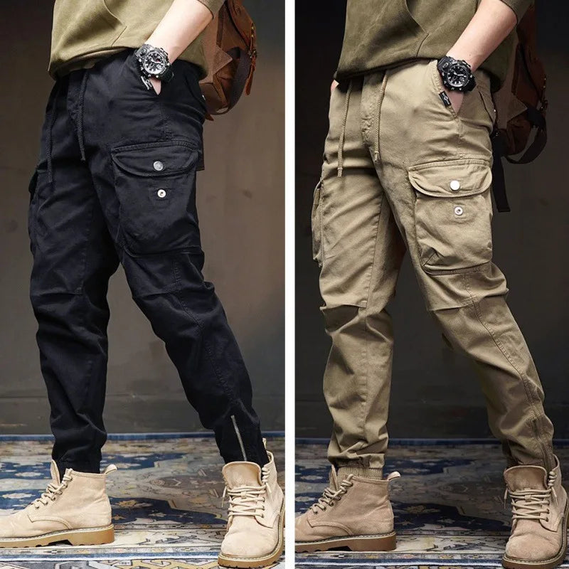 Spring and Autumn Small-footed Work Pants Men's Casual New Outdoor Trendy Brand European American Outdoor Function