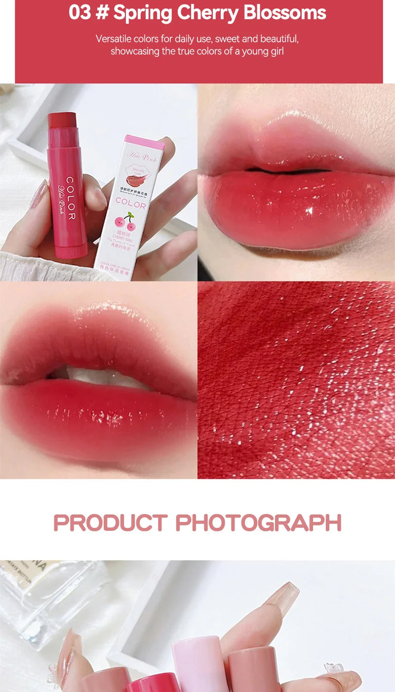 Colored Moisturizing Lip Balm Lipstick Moisturizing, Moisturizing, Diluting Lip Lines, Anti-drying Lip Balm