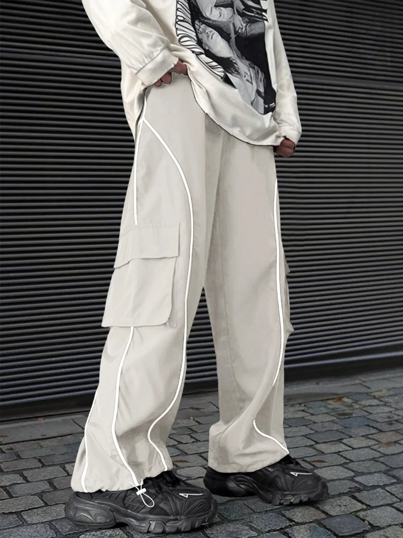 European and American Workwear Pants Men Summer New American Trendy Brand Fashion Loose Fit Casual Trousers