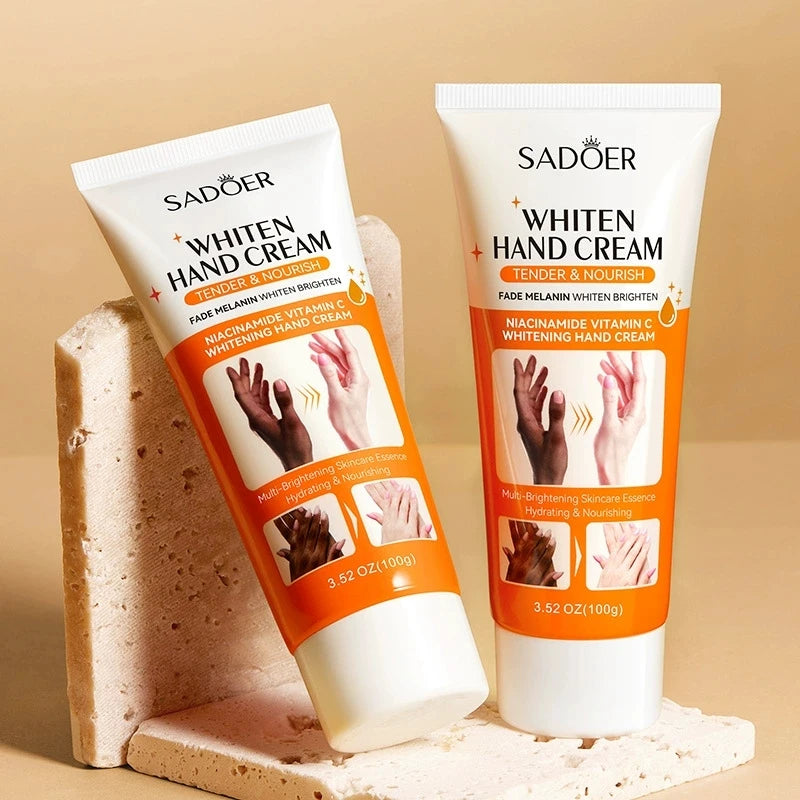 SADOER Skin Whitening Hand Cream Moisturizing Tender Nourish Non Greasy Hydrating Beauty Skin Care