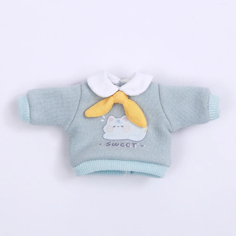 Ob11 Doll Clothes Cute Cat Coats Dolls Hoodies Sweatshirts With Cat Pattern For Obitsu11, Molly, Gsc Body, Ymy, 1/12bjd Doll