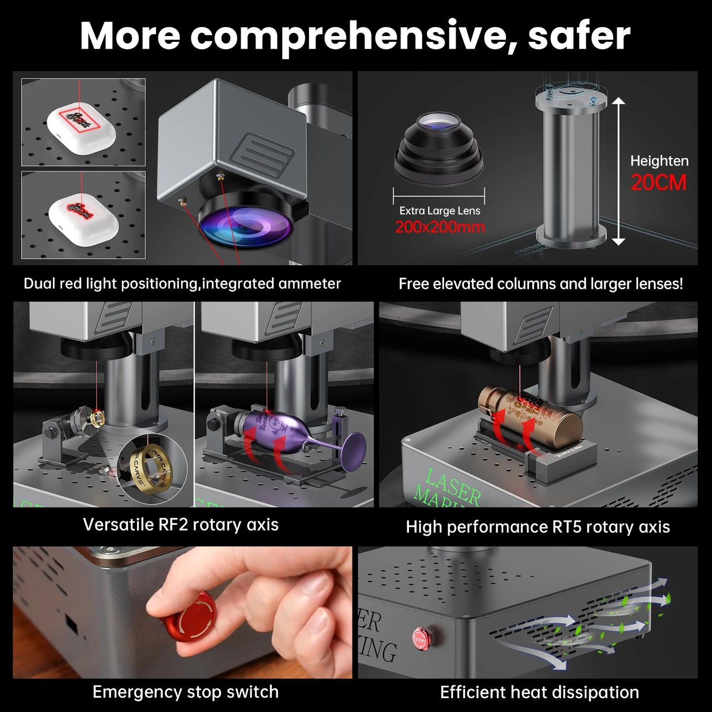 DAJA S4 Fiber Laser Marking Machine High Power Business Industrial Portable Engraver Engrave All Metal Jewelry Plastic Leather