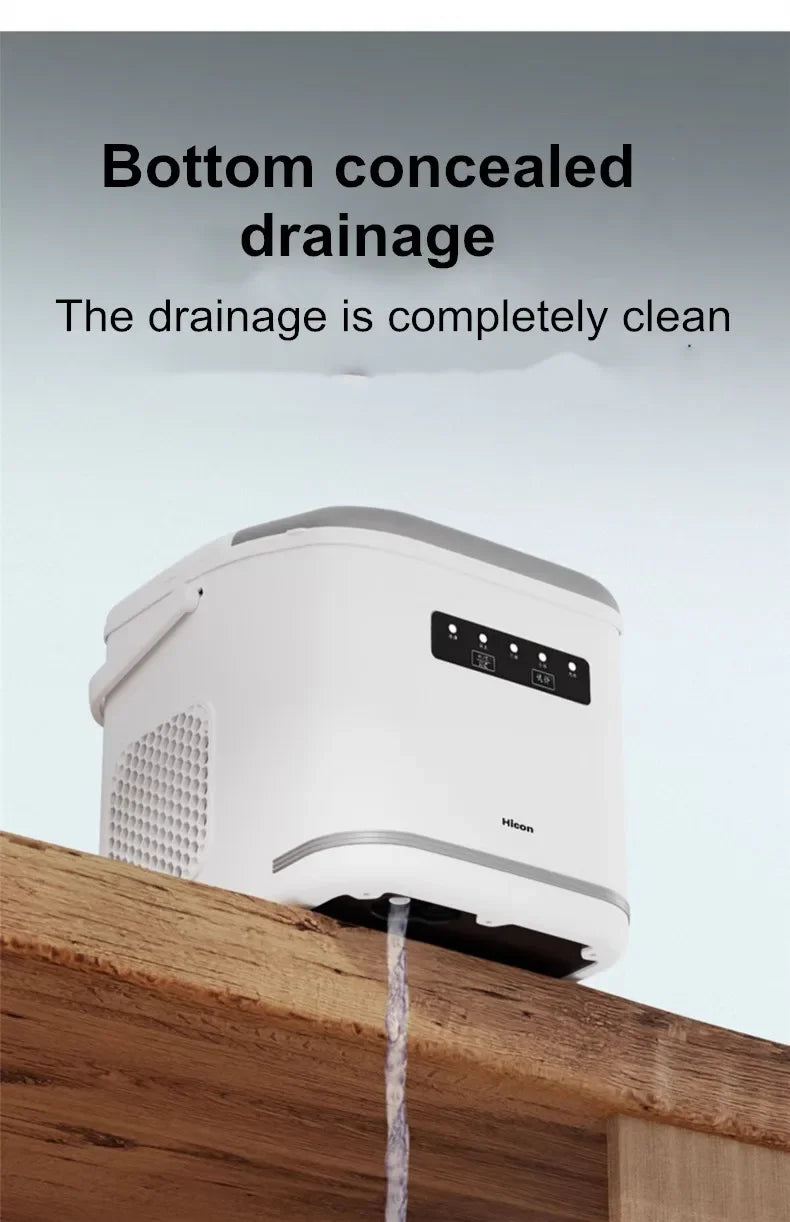 Ice Maker 15KG Automatic Household Mini Ice Cube Machine, Portable Intelligent Quiet Ice Maker for Home Dormitory Outdoor Use