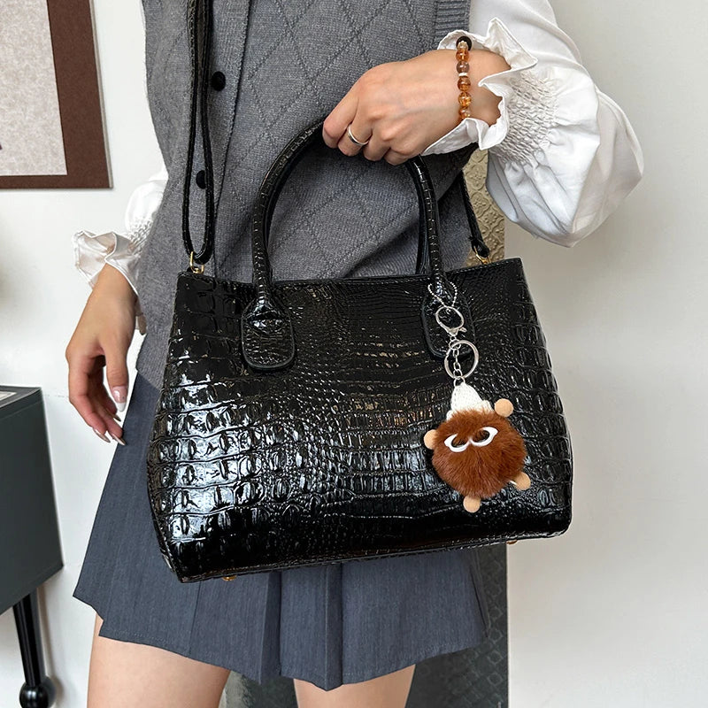 Ladies Quality Leather Shoulder Bags for Women 2026 Luxury Designer Handbags Classic Female Commute Fashion Large Capacity Tote