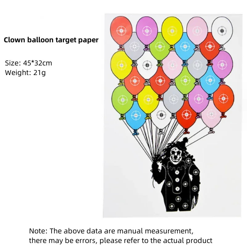 Archery Target Paper 45 * 32cm Fun Shooting Function Picture Training Accessories Splash Activity Paper Target