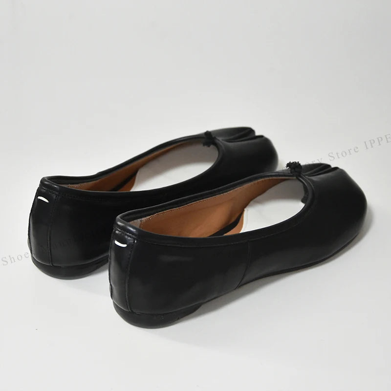 IPPEUM Tabi Footwear Shoes For Women 2026 New Fashion 36-44 Plus Size Ballet Flats Shoes With Split Toe