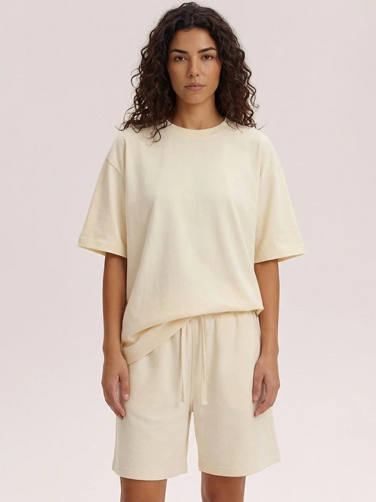 Summer Women T Shirts Oversized Cotton White Short Sleeve Baggy Tops For woman Summer Plain Loose Pink Tshirt Oversize Blue