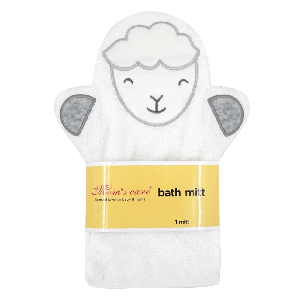 Baby Bath Mitt, Washcloths Gloves Designed in Nice Cute Animal Style,Cotton Towel Gentle Scrub for Baby Toddler Bath and Shower