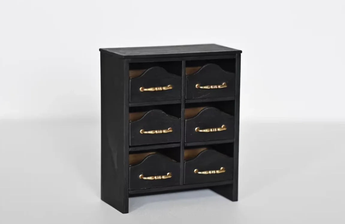 French Storage Furniture Set  StowCraft Realistic 9-Grid Cabinet Folding Garden Table Storage Display Unit 1/6 Dollhouse Diorama