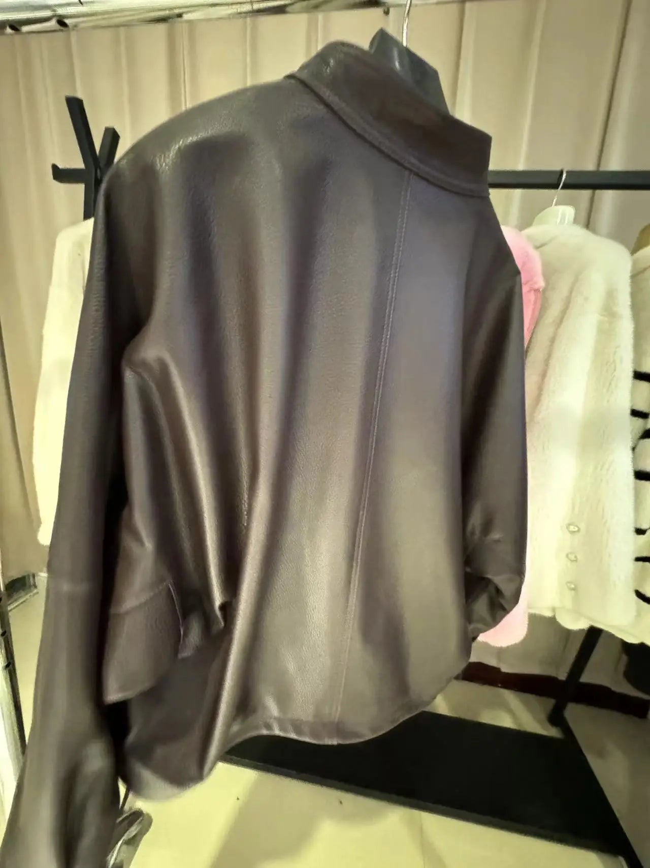new fashion sheepskin genuine leather women short coat 2024 autumn and winter outside wear coat