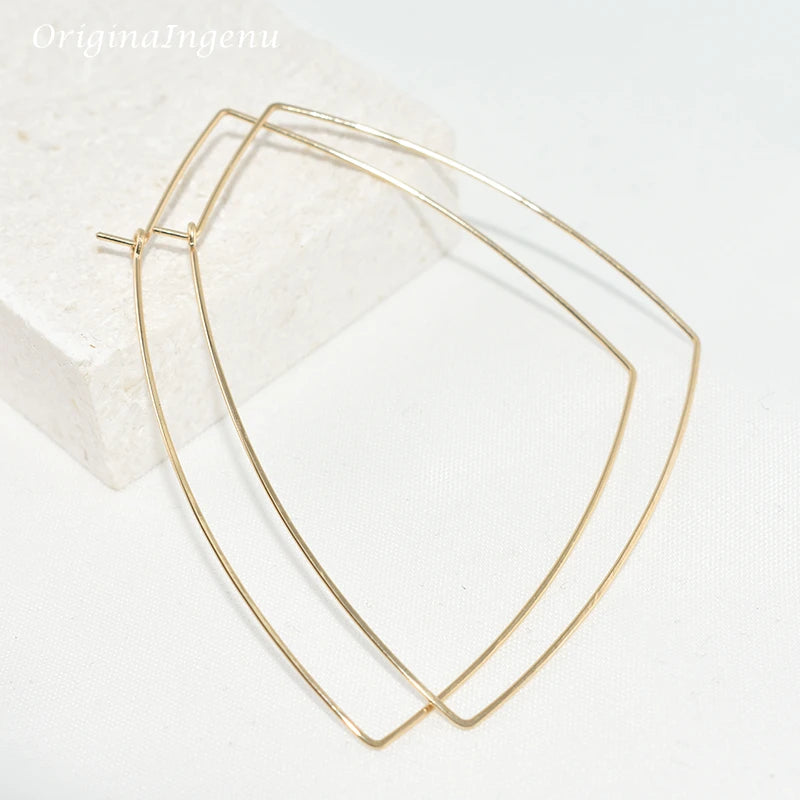 Sterling Silver Triangle Earrings Handmade Jewelry Gold Filled Oorbellen Brinco Vintage Jewelry Pendientes Earrings For Women