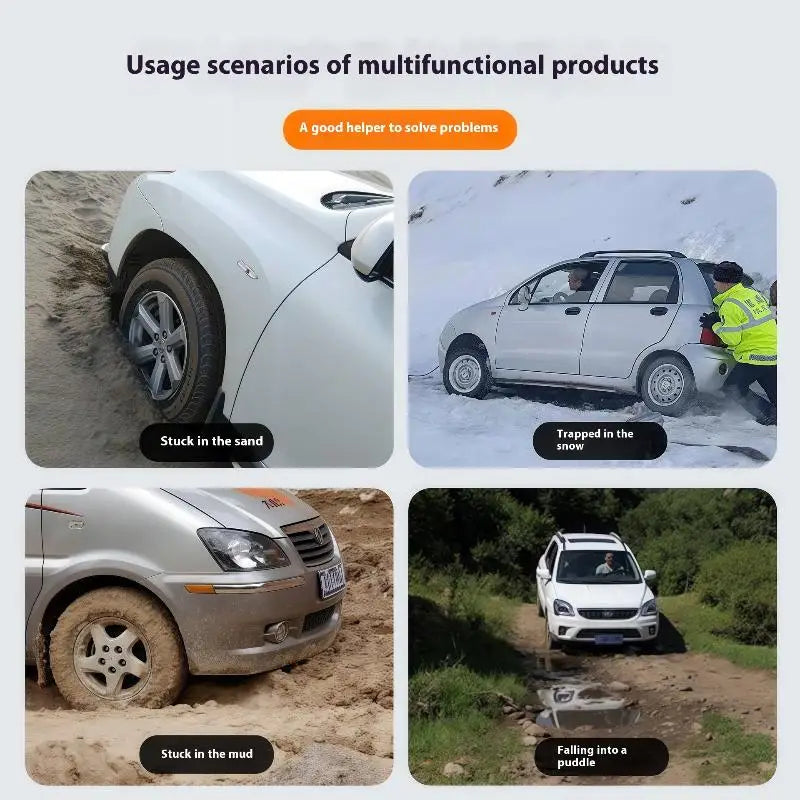 Car Tire Emergency Anti-skid Board Recovery Tracks Traction Mat Board Snow Chain Shovel Ramps Pad Off Road Accessories