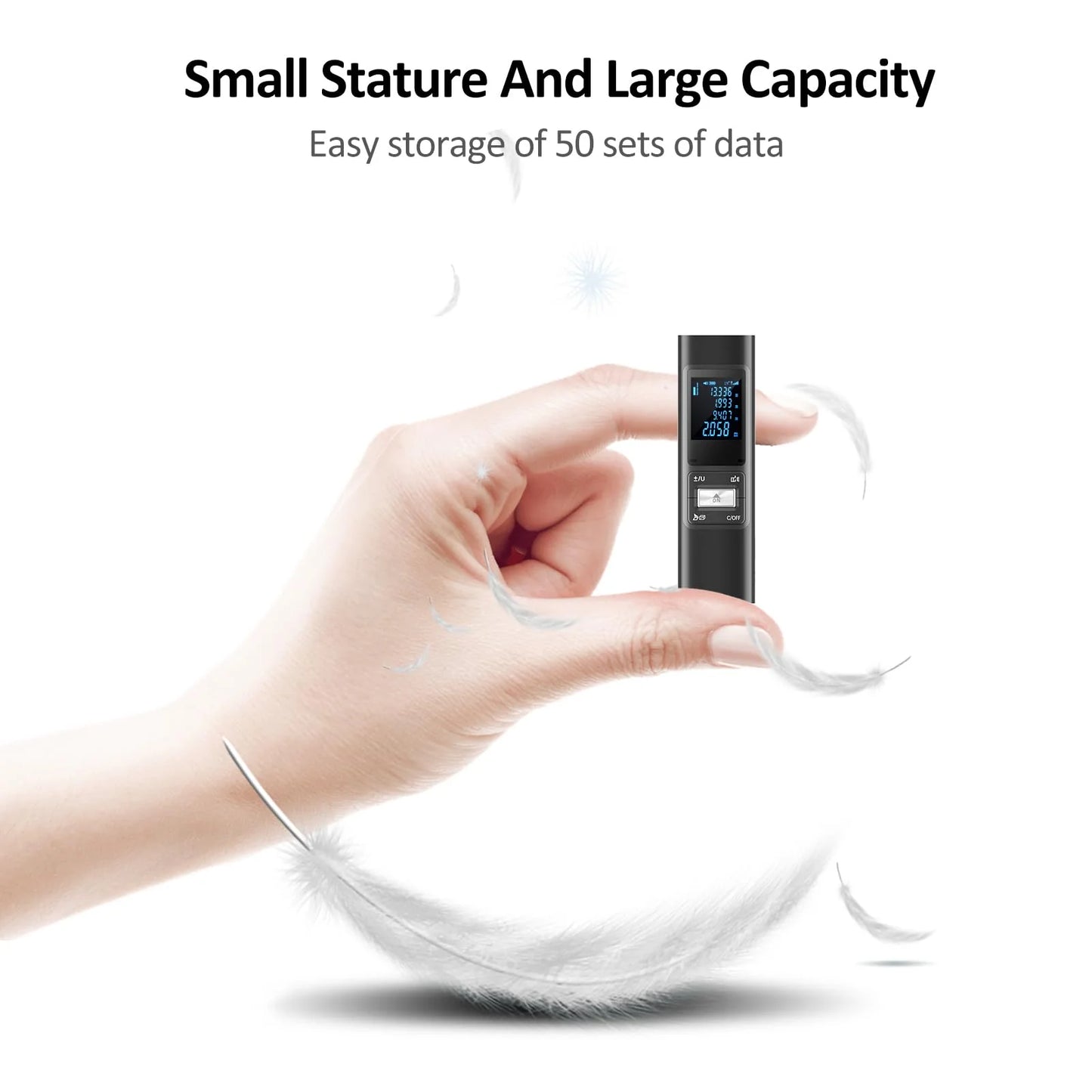 40M/60M/80M Smart Laser Rangefinder Digital Mini Distance Measuring Meter Portable USB Charging Electronic Space Measurement Dev