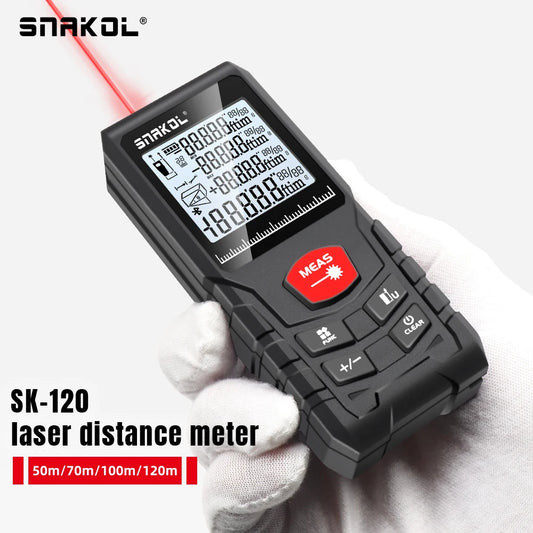 Snakol Laser Distance Meter 50m 70m 100m 120m Rangefinder Profesional Range Finder Digital Tape Measure Ruler Test Tools