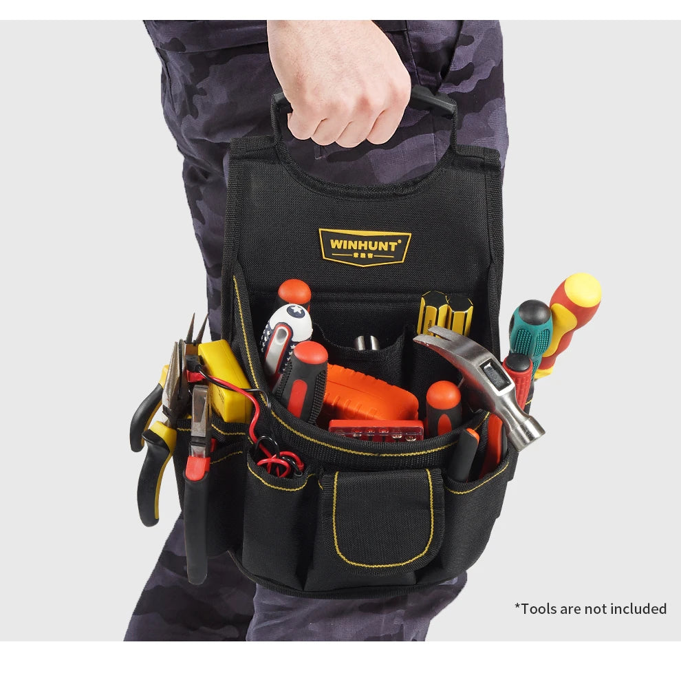 Electrician Tool Pouch, Designed for Professional Electricians and Maintenance Repair Technicians,Black