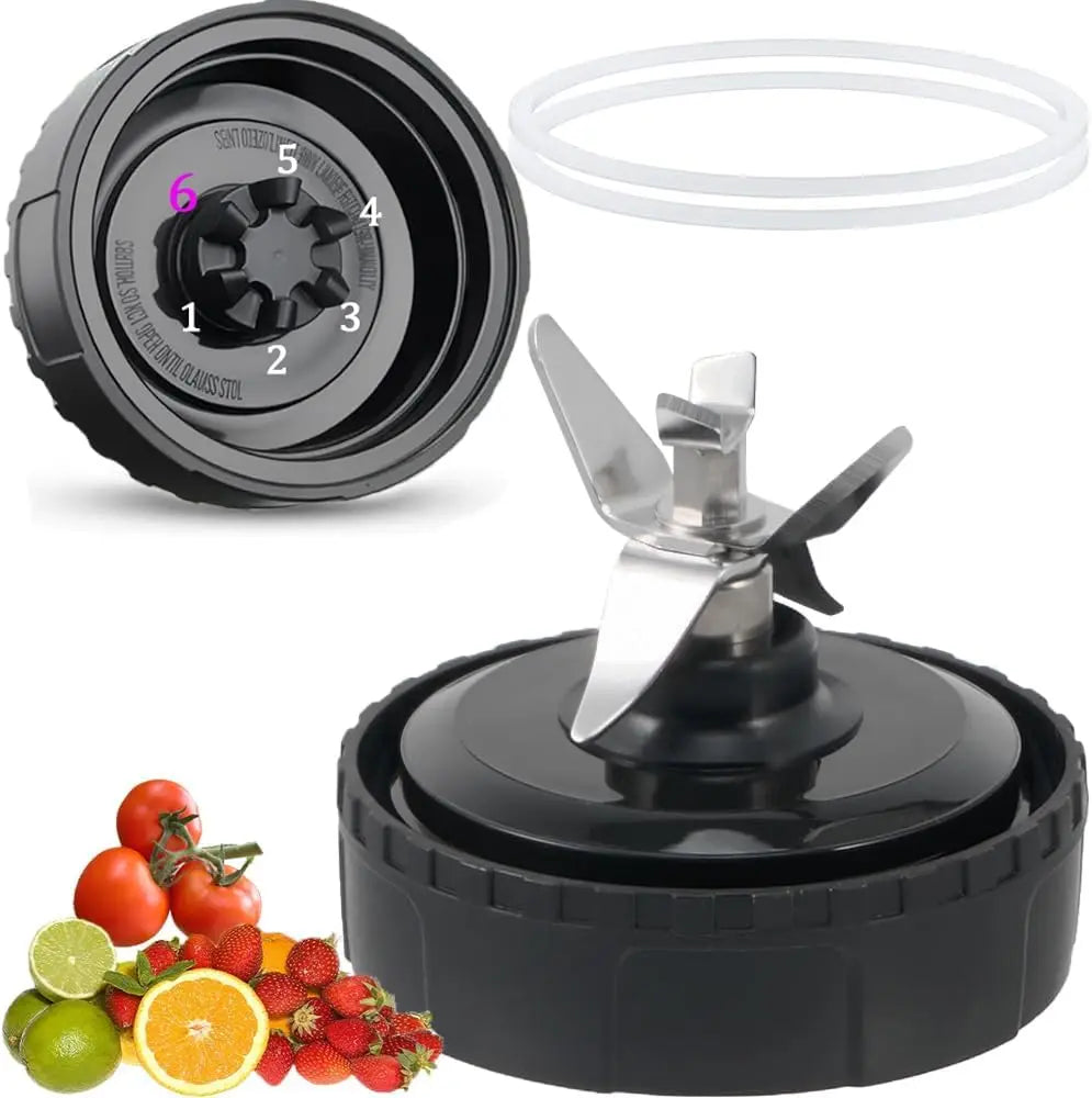 6 Fins Blender Replacement Parts Compatible for Ninja Blender BL660 BL660C BL663 BL663CO BL770 BL770A BL770W BL771 BL771C