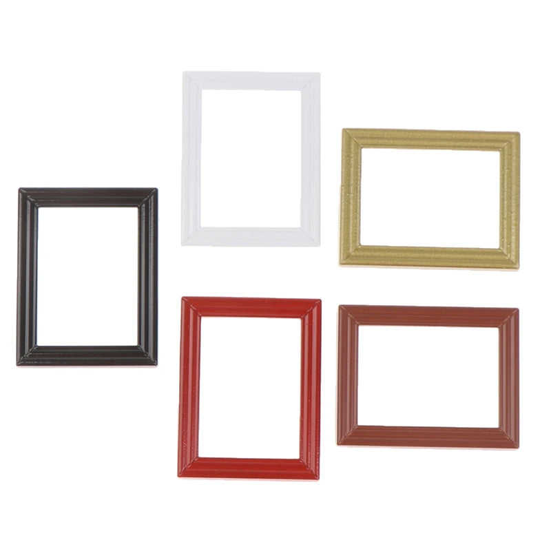1:12 Dollhouse Photo Frames Mirror Frames Photo Border Picture Frame Model Decor