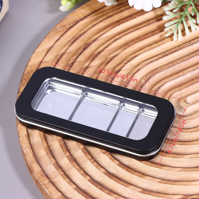 Refillable Magnetic Eyeshadow Palette Empty Black Clear Makeup Storage Case DIY Cosmetic Container for Lipstick Foundation Blush