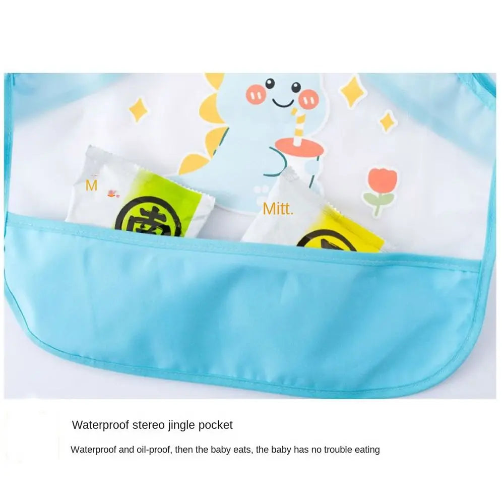 Cartoon Animal Pattern Baby Feeding Bib Waterproof Sleeveless Sleeveless Bibs Bear Rabbit Saliva Towel Burp Apron Boys Girls