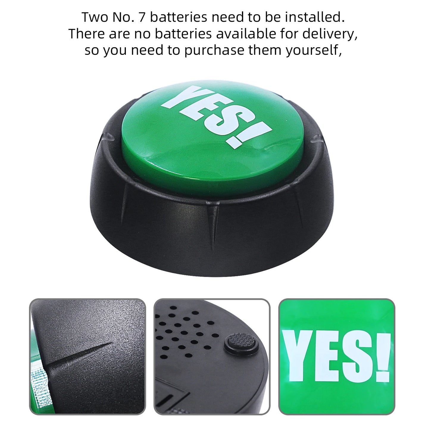 Pet communication YES NO sound button Squeezing prank toy electronic sound button