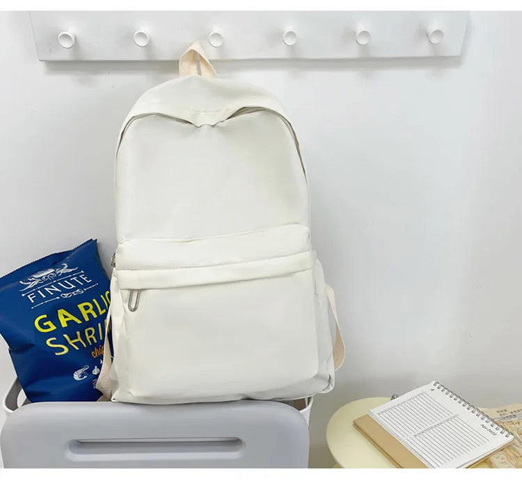 Fashion Canvas Backpack for Women Anti-theft School Shoulder Bag for Teenage Girls New Style Female School Backpack