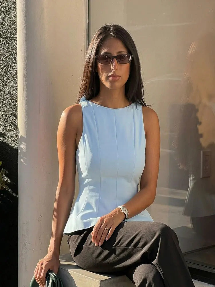 Summer Women Vintage Black Cropped Tops Bow Slim O Neck Sleeveless Off Shoulder Tank Tops Trend Female Casual Chic Vest Top