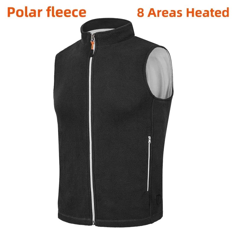 2024 Winter Mens Thermal Clothing Electrical Cotton Heated Vests USB Heating Down Jacket Warm Sleeveless Women Fishing Hunting