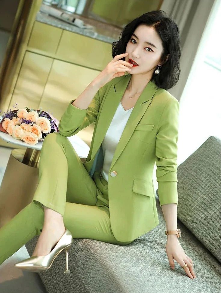 Pant 2 Piece Outfit 2025 Summer Womens Matching Sets Pants Elegant High Quality Blazer Suit Set Of Two Fashion Pieces For Women