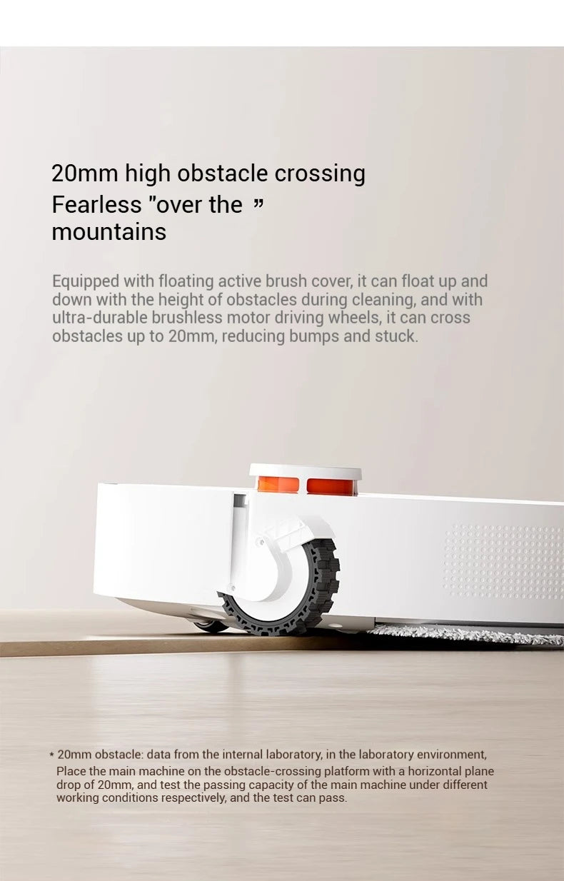 【Xiaomi】 Robot Vacuum H40, 10,000 Pa Powerful Aspiration, Ultra-Accurate Cleaning with Navigation LDS, 2-in-1: Vacuum and Wash