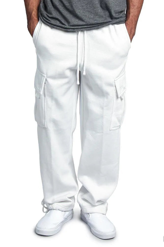 Spring and Autumn New Men's Sports Leisure Trousers Multi-pocket Loose Solid Color Cargo Work Pants Streetwear Men Pants