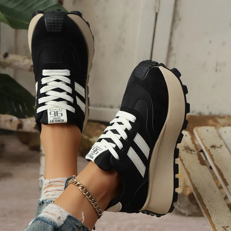 Women's Platform Shoes Fashion Forrest Gump Shoes 2026 New Sneakers for Women Casual Tennis Shoes Thick Sole Vulcanized Footwear