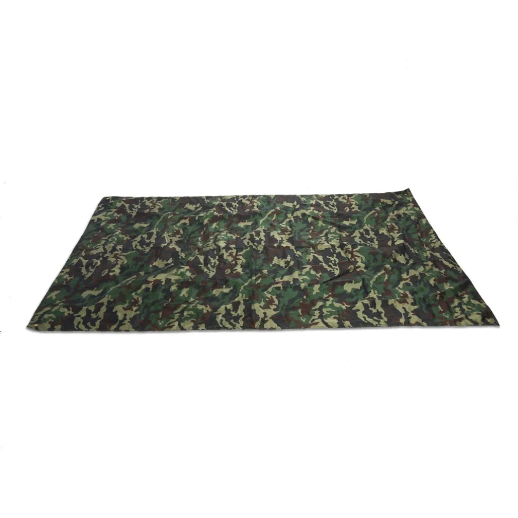 Camouflage Outdoor Tent Tarp Nylon Fabric Portable Lightweight Rainproof Mat RainTent Tarp Shelter for Camping