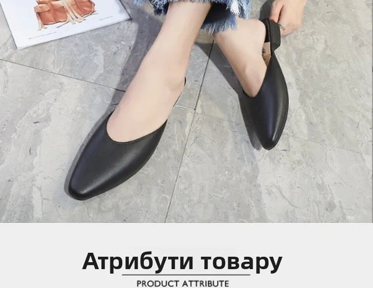 Women's Summer Outdoor Wear Pointed Toe Faion Mule Slippers Flat Bot f Cover Single oes mat Sle Daily Use ...