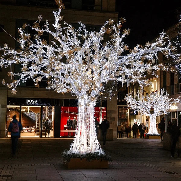 Christmas Holiday Street Decoration Fancy LED Christmas Tree Motif Lights for Street Shopping Mall Decoration