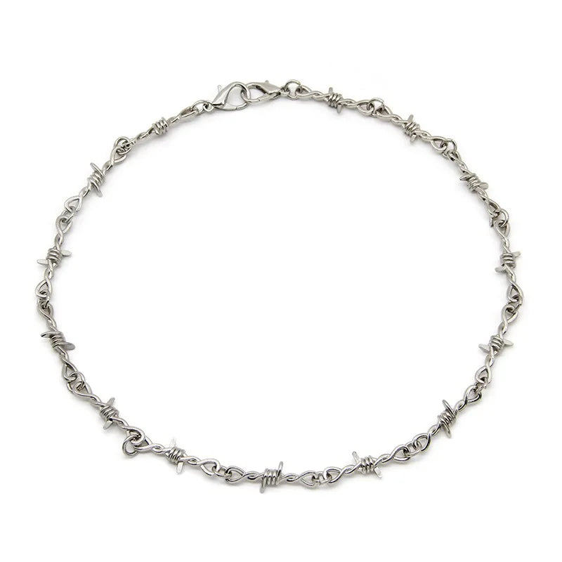 Thorn Necklace Barbed Collarbone Chain  Decorative for Holiday Party Gift Men and Women Accessories