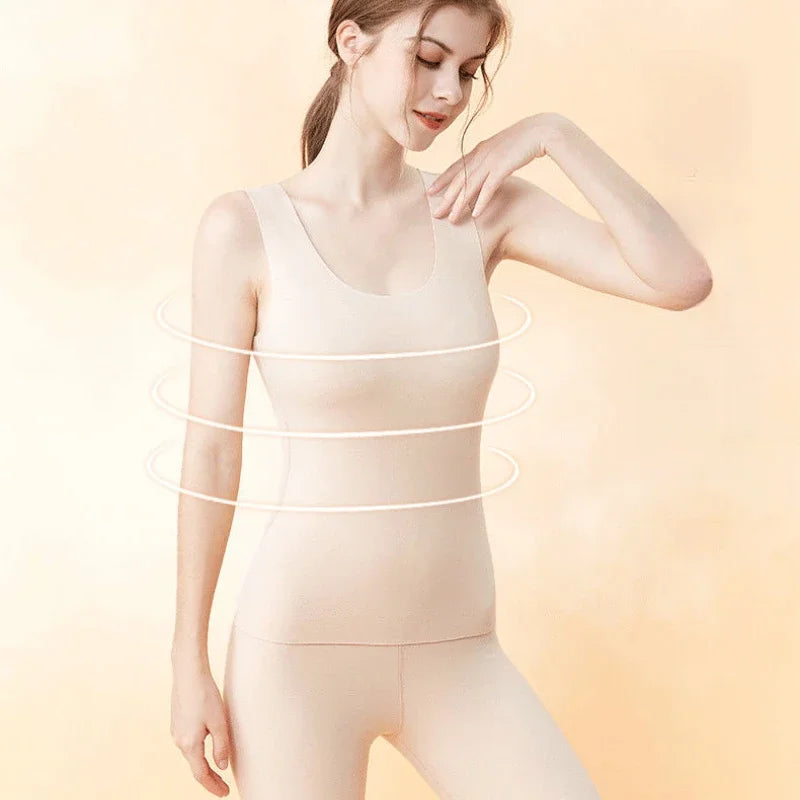 Thermal Underwear Vest Thermo Lingerie Woman Winter Inner Wear Comfortable Warm Top Inner Wear Thermo Shirt Ladies Undershirt