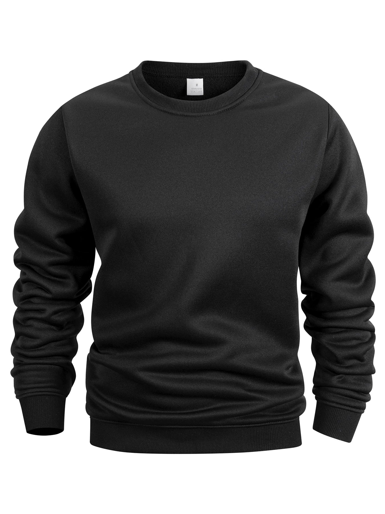 Men's Crew Neck Pullover Solid Color Large Sweatshirts Spring Autumn Outdoor Jogging Tops Men Casual Hoodies Streetwear